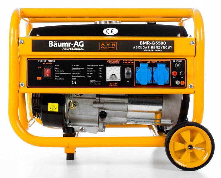 Генератор бензиновий BAUMR-AG 1 фаза (220В), 4кВт, (BMR-G5500)